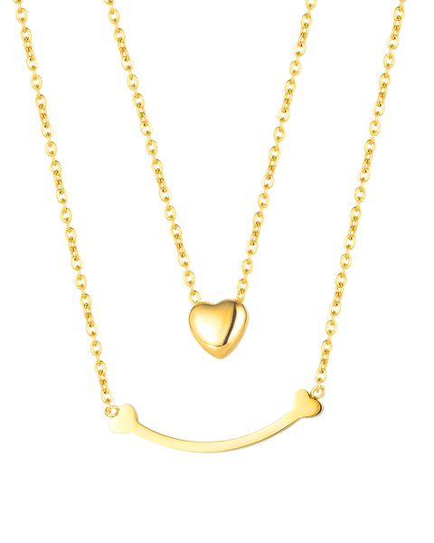 GIOELLE Trendy Necklace, Stainless Steel, Gold-tone plated