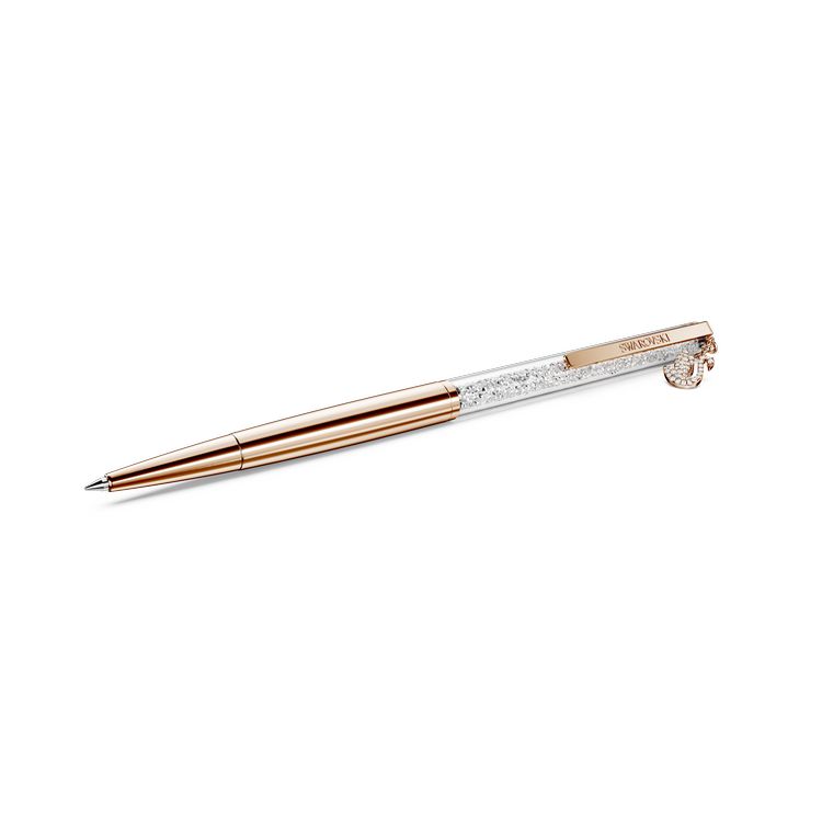SWAROVSKI Crystalline ballpoint pen, Swan, Rose gold-tone plated