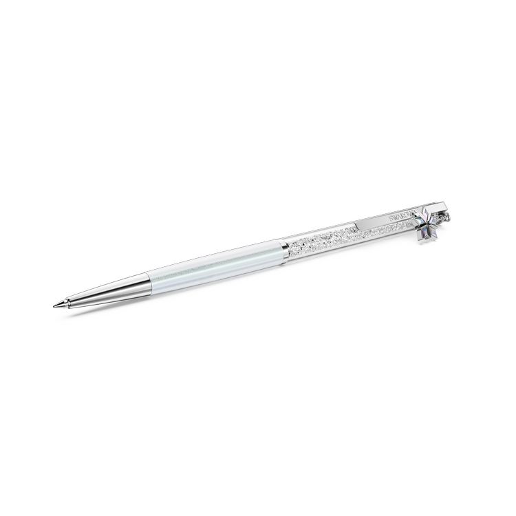 SWAROVSKI Crystalline ballpoint pen, White lacquered, Chrome plated
