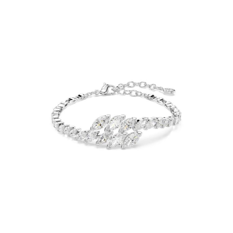 SWAROVSKI Mesmera bracelet, Marquise cut, White, Rhodium plated