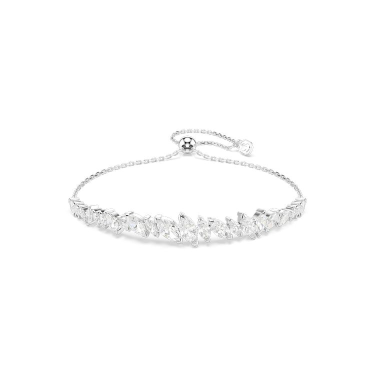 SWAROVSKI Mesmera bracelet, Marquise cut, White, Rhodium plated