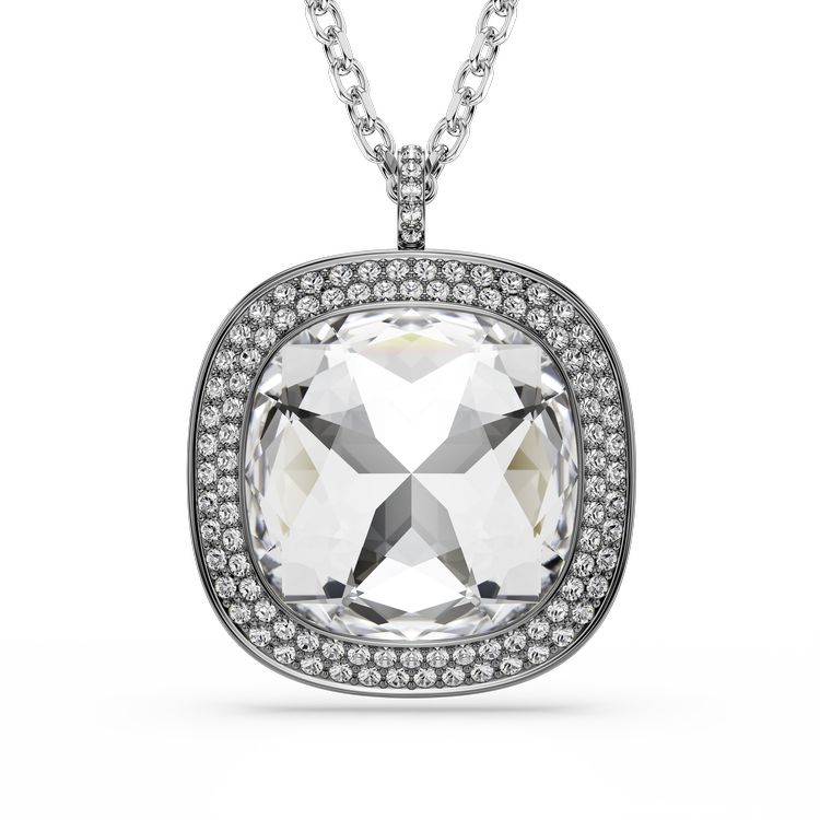 SWAROVSKI Una Angelic pendant and brooch, Cushion cut, White, Mixed Plating