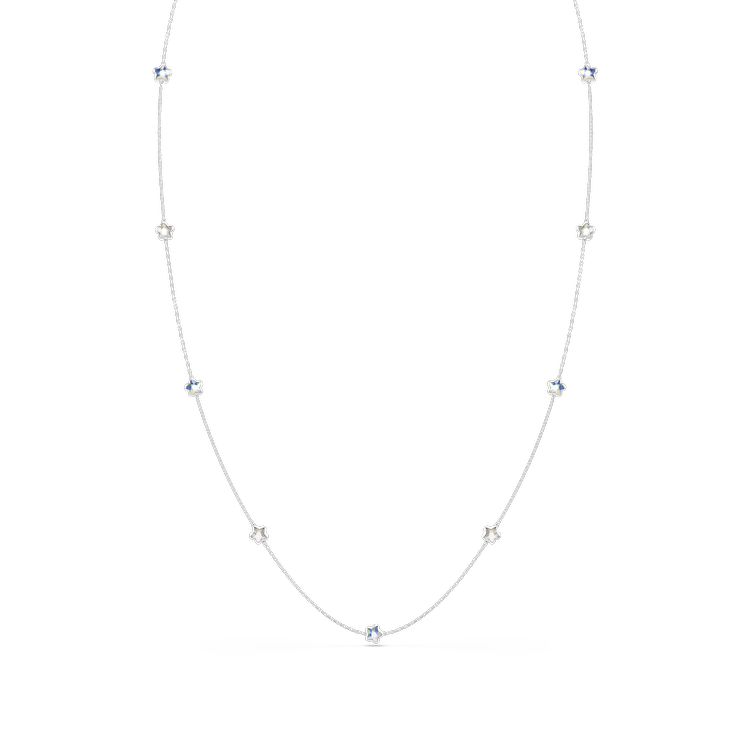 SWAROVSKI Chroma strandage, Star, White, Rhodium plated