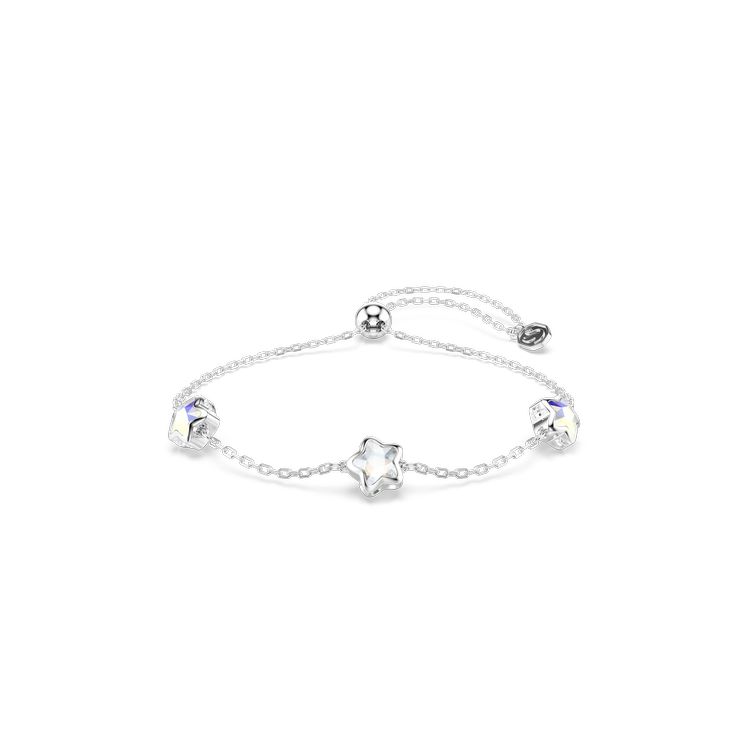 SWAROVSKI Chroma bracelet, Star, White, Rhodium plated