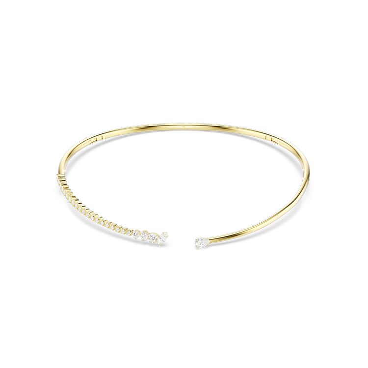 SWAROVSKI Mesmera choker, Mixed cuts, White, 18K gold finish