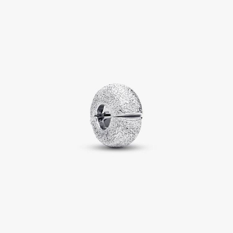 PANDORA Sterling silver diamond pointed mini clip with silicone grip